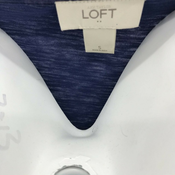 Ann Taylor Loft Long Sleeve Pleated Tunic Top Sz S - Picture 3 of 7